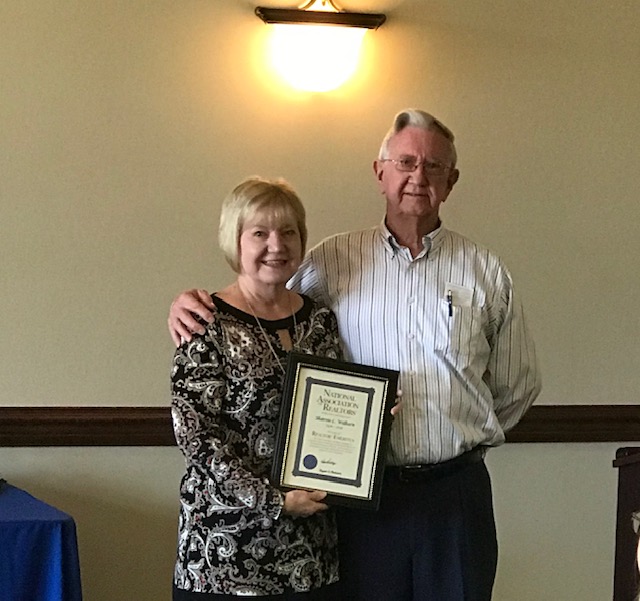 Sharon Wilborn receiving Realtor® Emeritus award - 40 years as a Realtor!!!